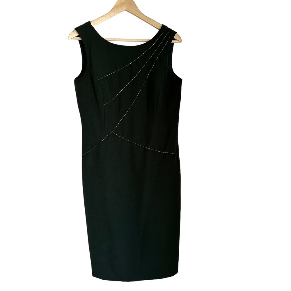 Ellen Tracy Sleeveless Sheath Midi Dress in Dark Green Size: 8 - Picture 11 of 12